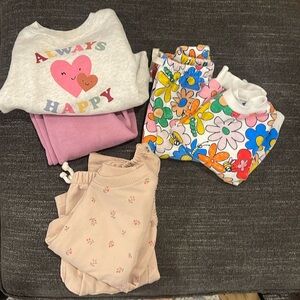 Used Bundle of baby girl sweatsuits.